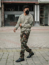 T-Base Men Camouflage Printed Cotton Easy Wash Mid-Rise Cargos Trousers