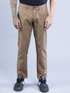 T-Base Men Khaki Solid Chinos