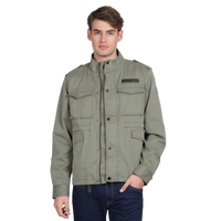 Men’s Classic Light Olive Cotton Jacket - Regular fit