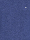T-Base Men Blue Solid Round-Neck Pullover Sweater