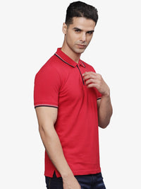 T-Base Men Polo Collar Applique T-Shirt