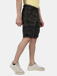 T-base Men's Casual Cargo Shorts | Mid-Rise | Regular Fit |Dark Grey