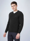 V Neck Lambswool Black Full Sleeve Pullover