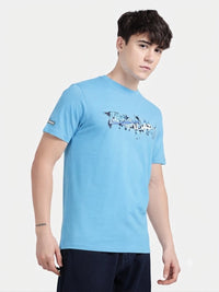 T-Base Men's Solid Polo T-Shirt |  Regular Fit | Half Sleeve |Round Neck |Sky Blue