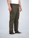 Solid Overdyed Cargo Pants