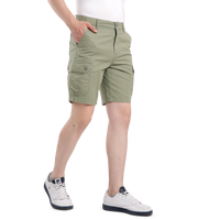 T-base Men's Casual Cargo Shorts | Mid-Rise | Regular Fit |Avacado