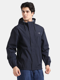 TBASE Men’s NAVY Waterproof Rain Jacket with Hood