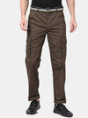 T-Base Men Olive Green Easy Wash Cargos Trousers