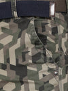 T-Base Men Olive Green Camouflage Printed Easy Wash Cargos Trousers