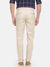 T-Base Men Cream-Coloured  Slim Tapered Core Chino Trousers