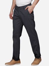 T-Base Men Self Design Textured Straight Fit Chinos