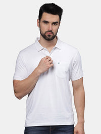 T-Base Men Polo Collar Pockets T-Shirt