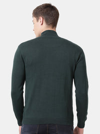 T-Base Men'S Green Turtle Neck Pullover