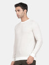 T-Base Ribbed Round Neck Cotton Pullover Sweaters