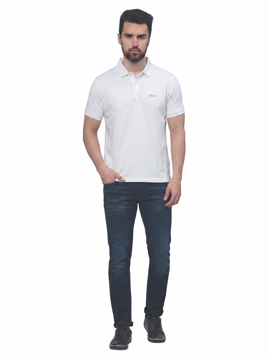 T-Base Men's Solid Polo T-Shirt |  Regular Fit | Half Sleeve | Polo Collar |BROKEN WHITE