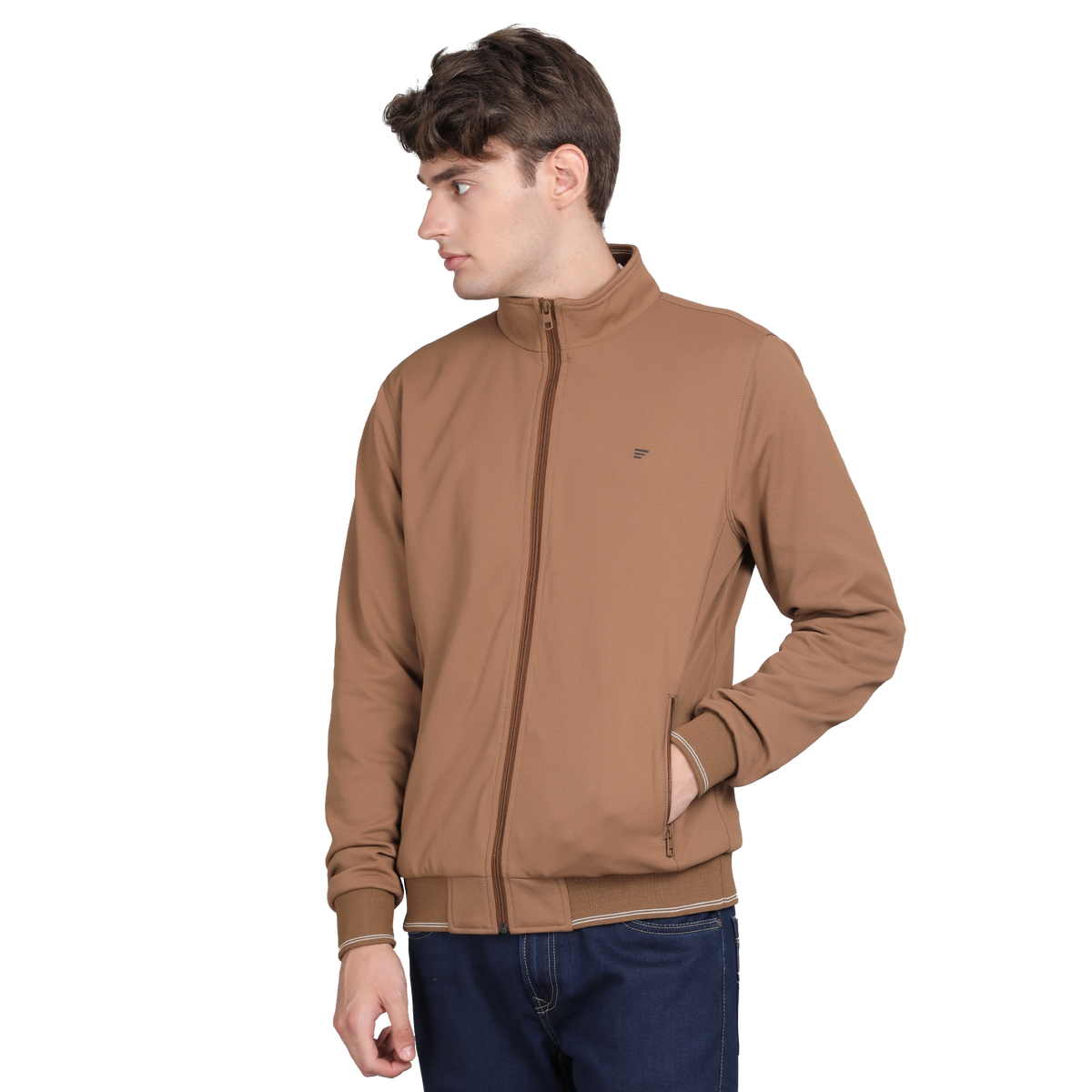 Men’s Classic Wallnut Polyester Jacket - Regular fit