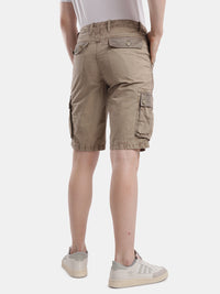 T-base Men's Casual Cargo Shorts | Mid-Rise | Regular Fit |Walnut