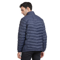 Men’s Classic Ink Blue Polyester Jacket - Regular fit