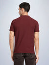 Half Sleeve Wine Henley T-Shirt