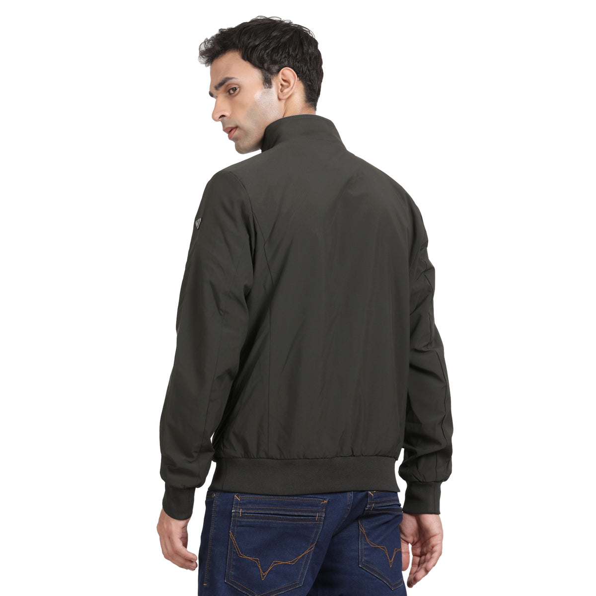 Men’s Classic Olive Polyester  Jacket - Regular fit