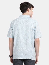 T-Base Men Regular Fit Cotton Casual Shirt | Short Sleeve|Mint Green