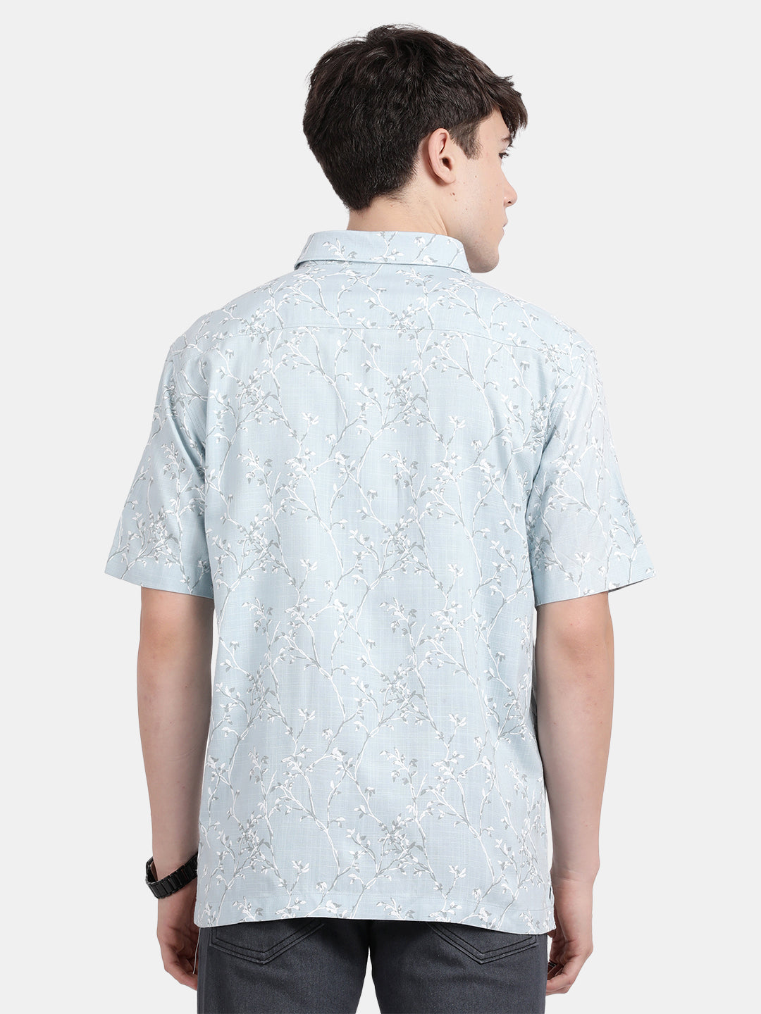 T-Base Men Regular Fit Cotton Casual Shirt | Short Sleeve|Mint Green