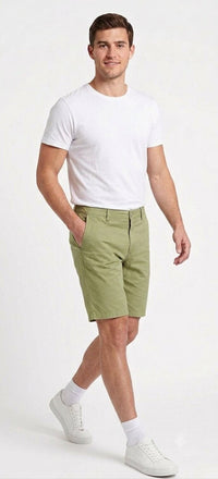 Men’s Canton Green Casual Shorts – Regular Fit