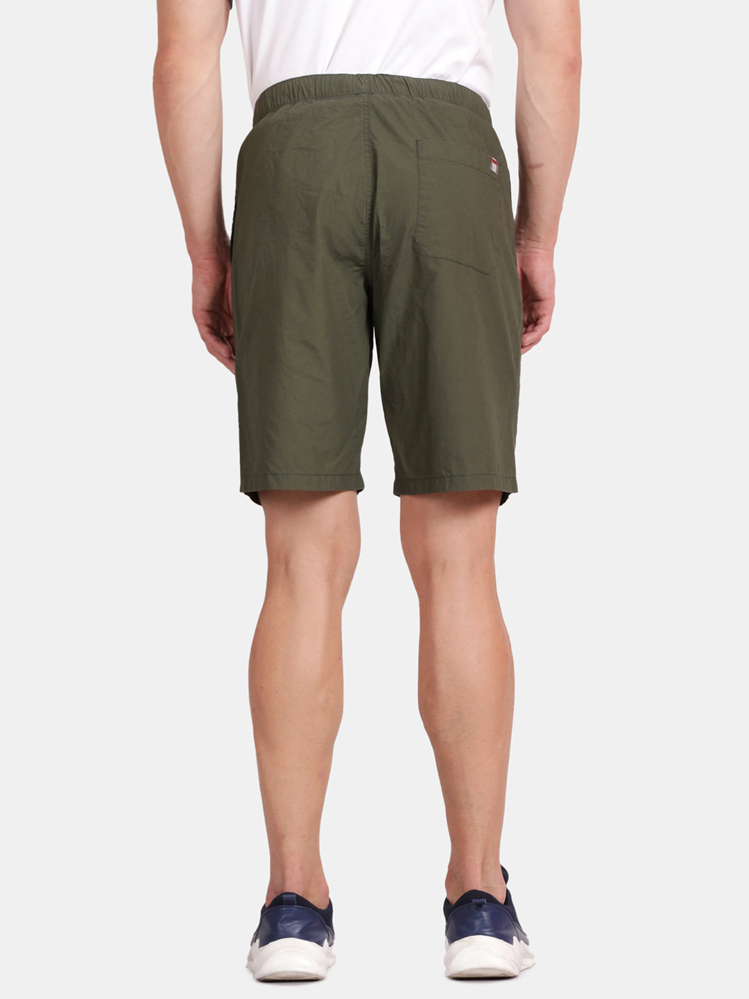 Tbase Men's Solid Regular Fit Cotton Shorts– Rifle green
