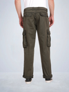 Solid Overdyed Cargo Pants