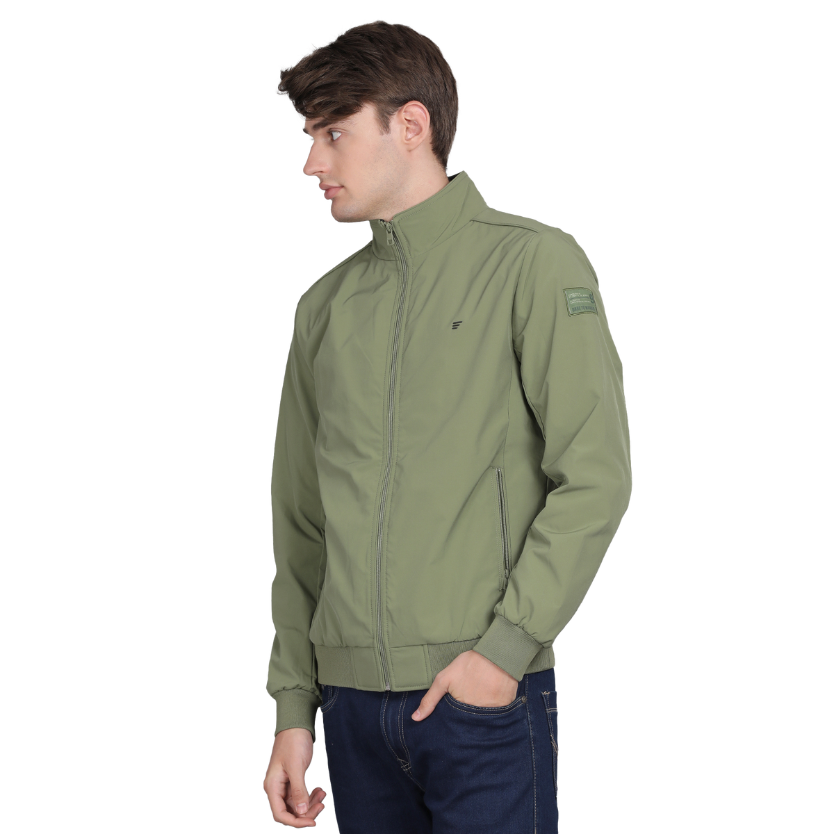Men’s Classic Pistachio Polyester Jacket - Regular fit