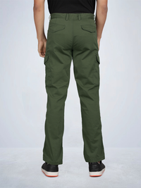 Solid Overdyed Cargo Pants
