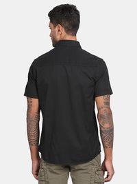 HALF SLEEVE COTTON TWILL SHIRT