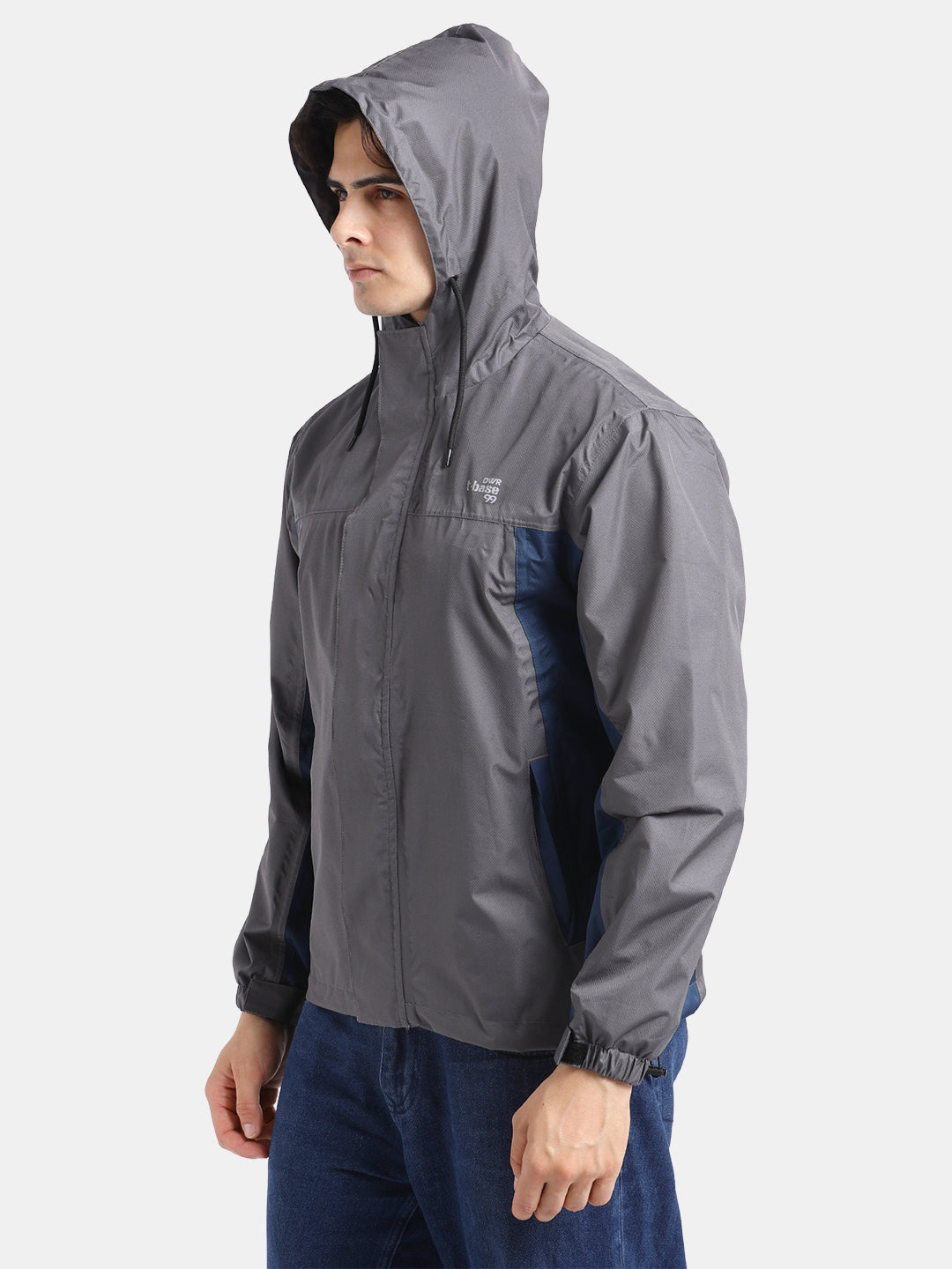 TBASE Men’s DARK GRAY Waterproof Rain Jacket with Hood