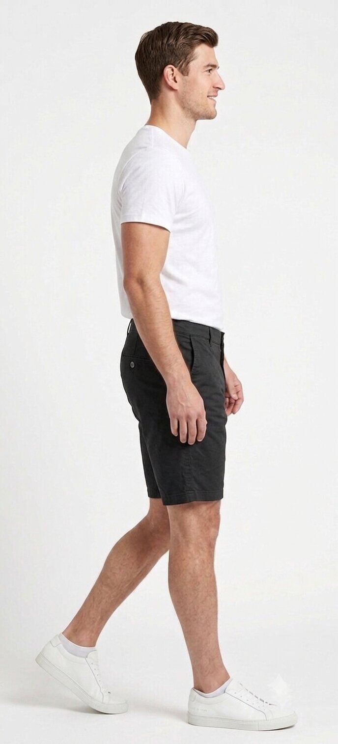 Tbase Men's Solid Regular Fit Cotton Shorts– Black