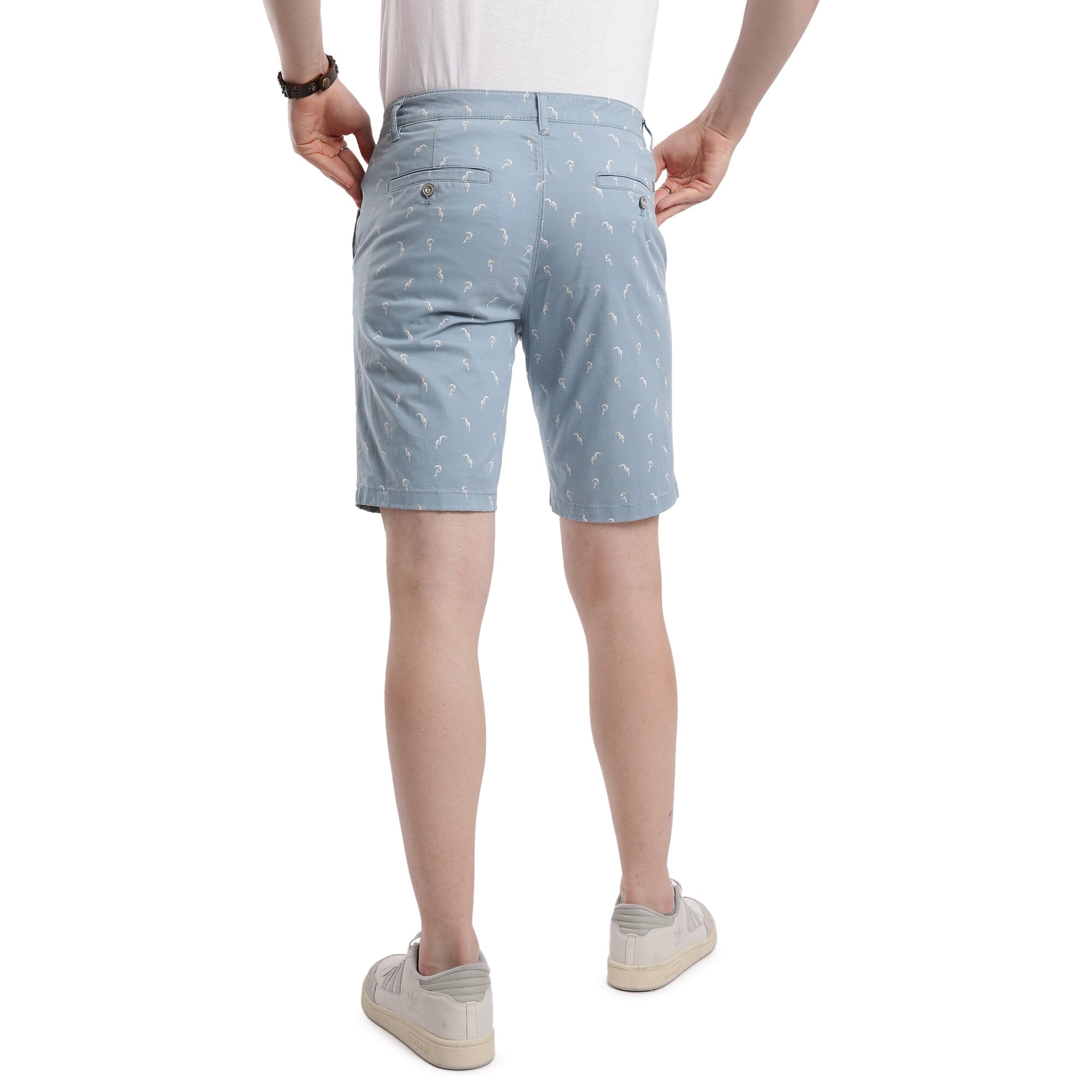 Tbase Men’s Printed Casual Shorts – Sky Blue