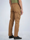 Lt Khaki Solid Cargo Pants