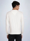 V Neck Broken White Full Sleeve Pullover