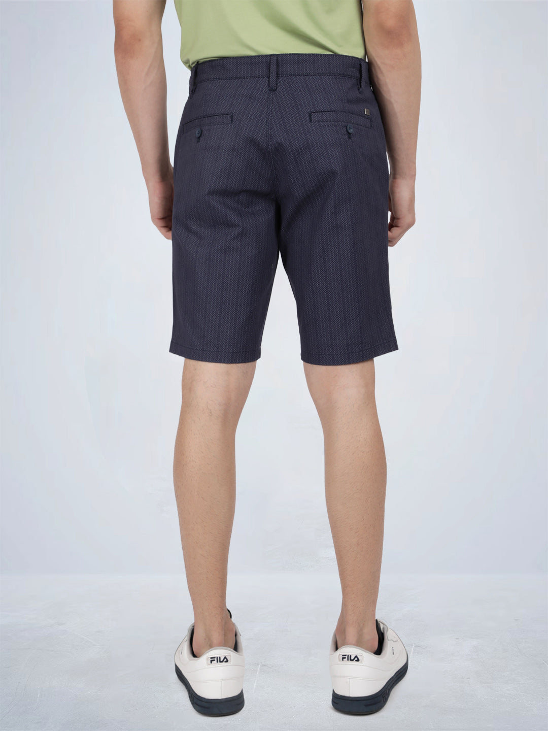 Tbase Men’s Navy Printed Casual Shorts