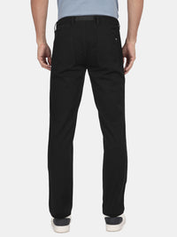 T-Base Men’s Black Cargo Trouser | Mid-Rise Casual Utility Pants with 4 Pockets