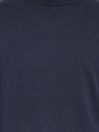 T-Base Men Navy Blue Solid Pullover Sweater