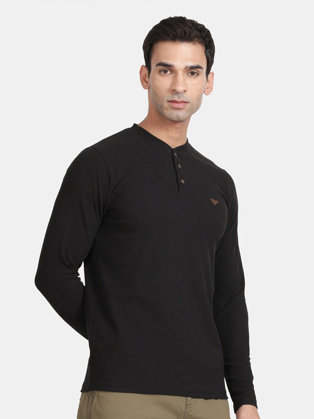 T-Base Henley Neck Relaxed Fit Cotton T-Shirt – Shop T-base