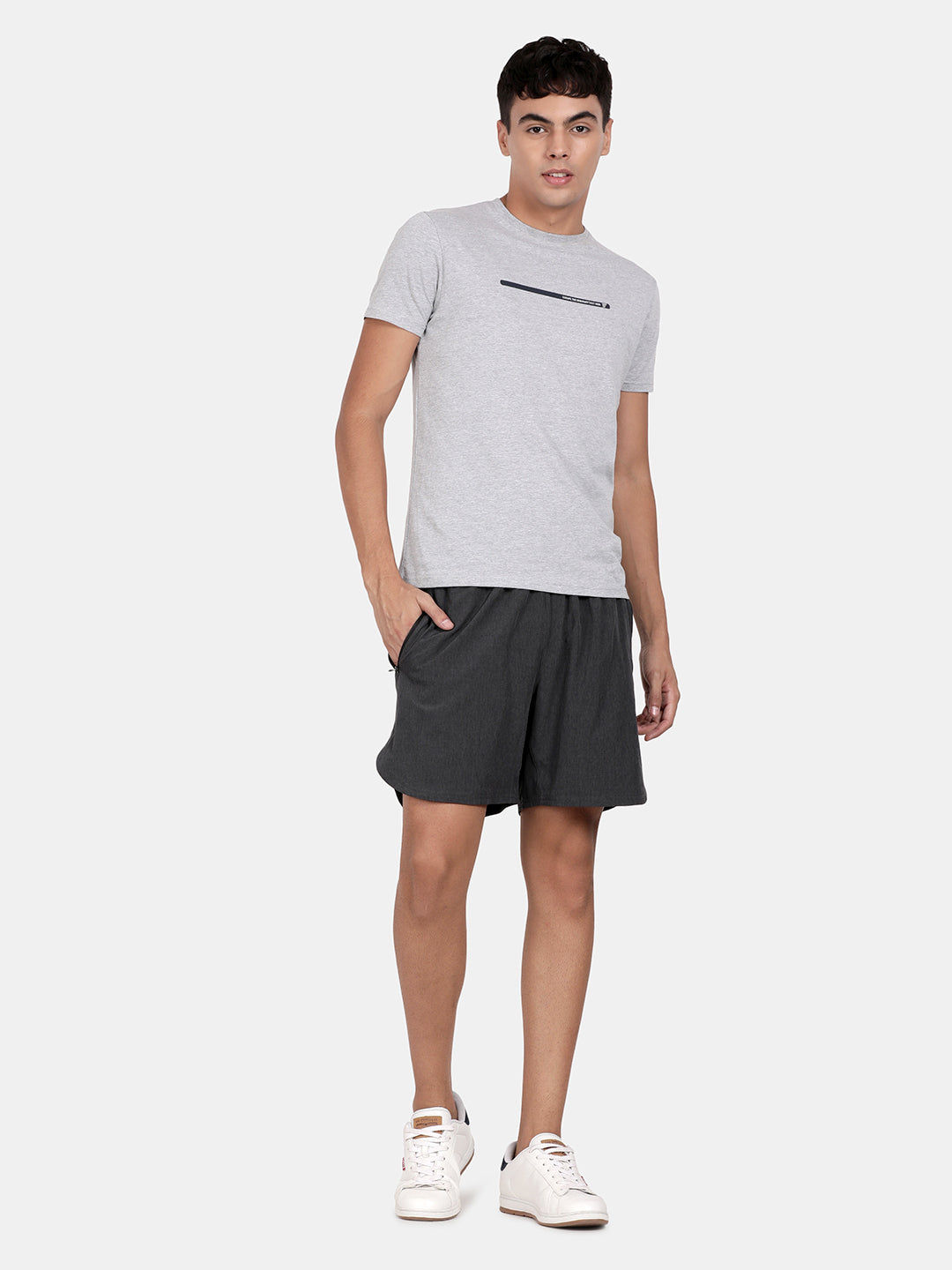 Tbase Men’s Dark Grey Heather Active Shorts