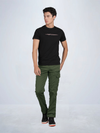 Solid Overdyed Cargo Pants
