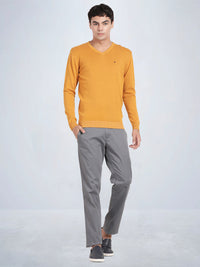 V Neck Spruce Yellow Full Sleeve Pullover