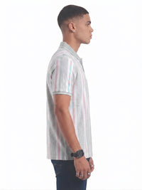 T-Base Men's Solid Polo T-Shirt |  Regular Fit | Half Sleeve | Polo Collar |CLOUD PINK