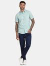 HALF SLEEVE COTTON TWILL SHIRT