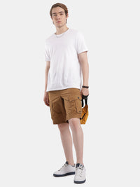 T-base Men's Casual Cargo Shorts | Mid-Rise | Regular Fit |Whiskey