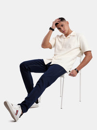 T-Base Men Regular Fit Cotton Casual Shirt | Short Sleeve|IVORY