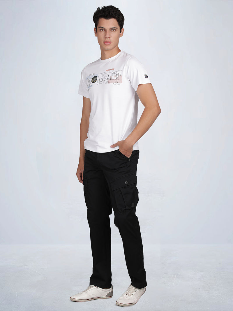 T-Base Men Regular Fit Cargos Trousers