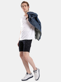 Tbase Men’s Dark Navy Printed Casual Shorts
